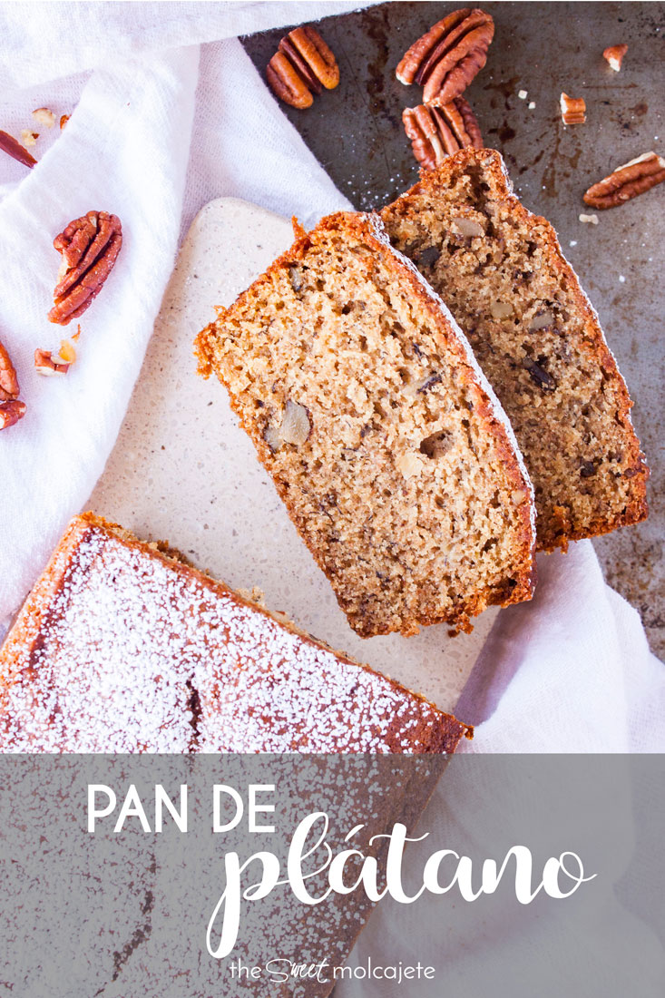 pan dulce con texto que dice pan de platano
